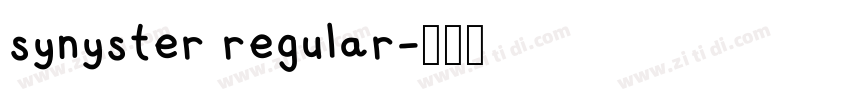 synyster regular字体转换